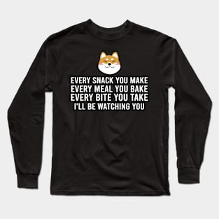 Snuggle Scent Shiba Love, Tee Every Meal You Bake Furry Aficionados Long Sleeve T-Shirt